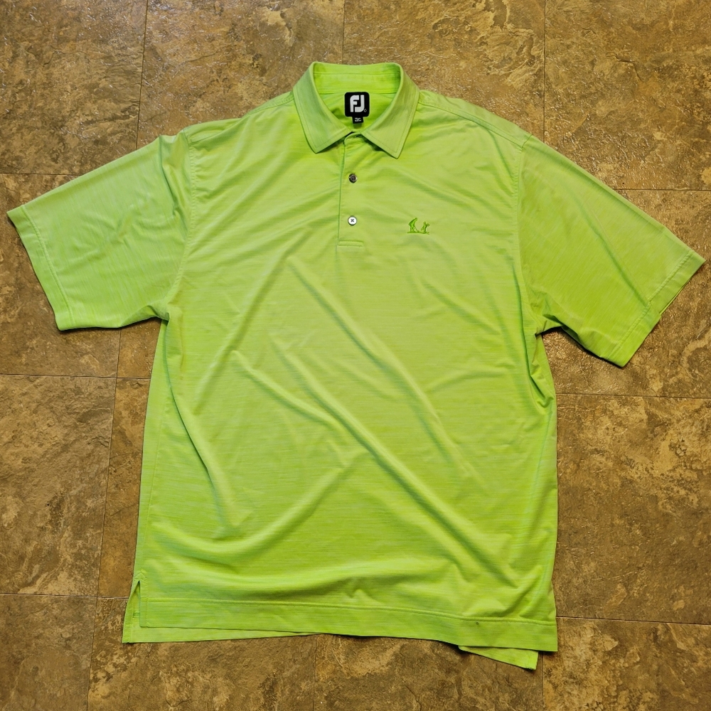 Footjoy Polo Shirt Mens Large L Green  Short Sleeve Golf Activewear Outdoor